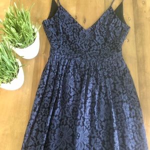 Cynthia Rowley Floral Lace Midi Deep V Dress